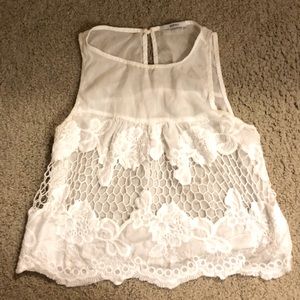 Light cotton linen blend anthropologie tank